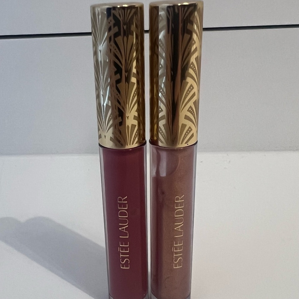 NEW Estée Lauder Limited Edition Lip Gloss PINK PERSUASION & BENEATH THE SHEEN
